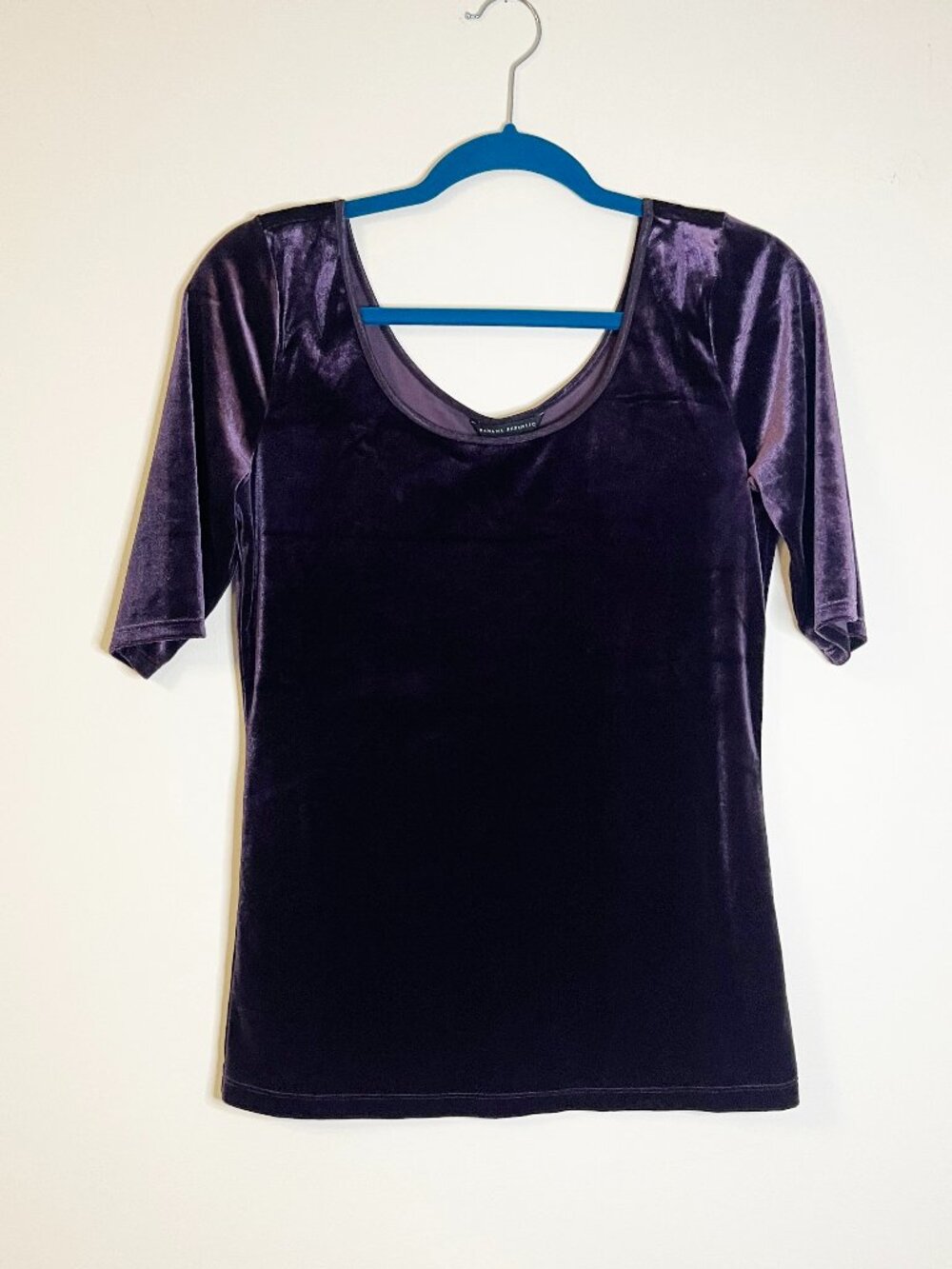 Banana Republic Purple Velvet Top M Whimsigoth Gothic Fairy Grunge 90s Y2K